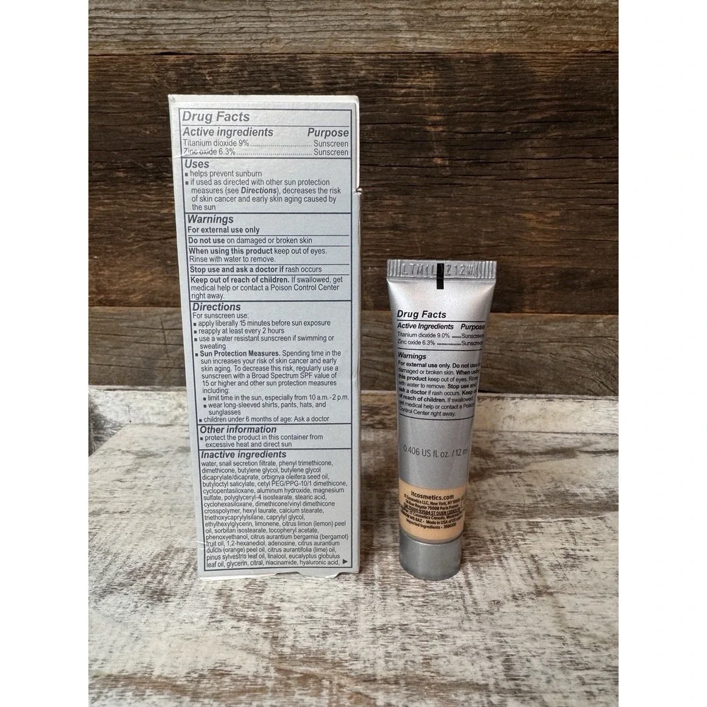 IT Cosmetics CC+ Cream Light Medium 12ml | Travel Size SPF 50 | MSRP = $22